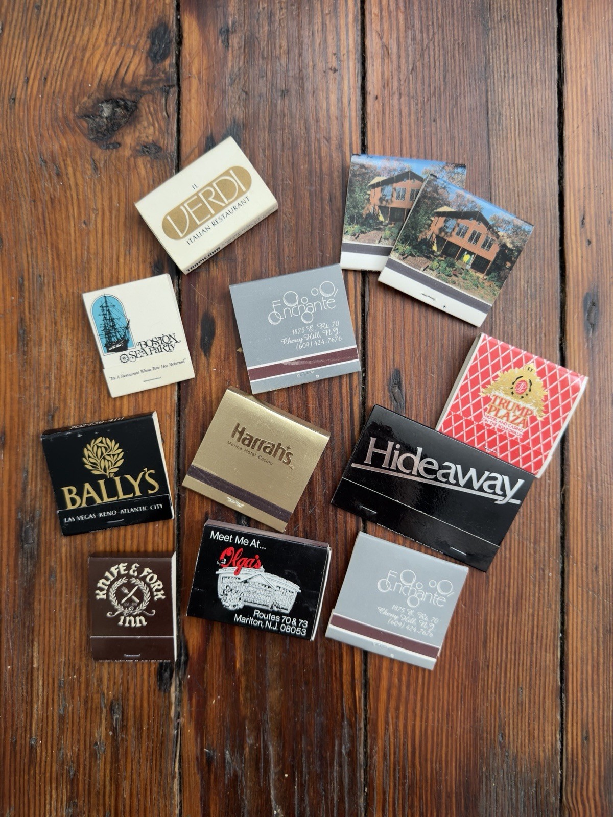 Vintage Southern New Jersey match books & boxes lot of 12