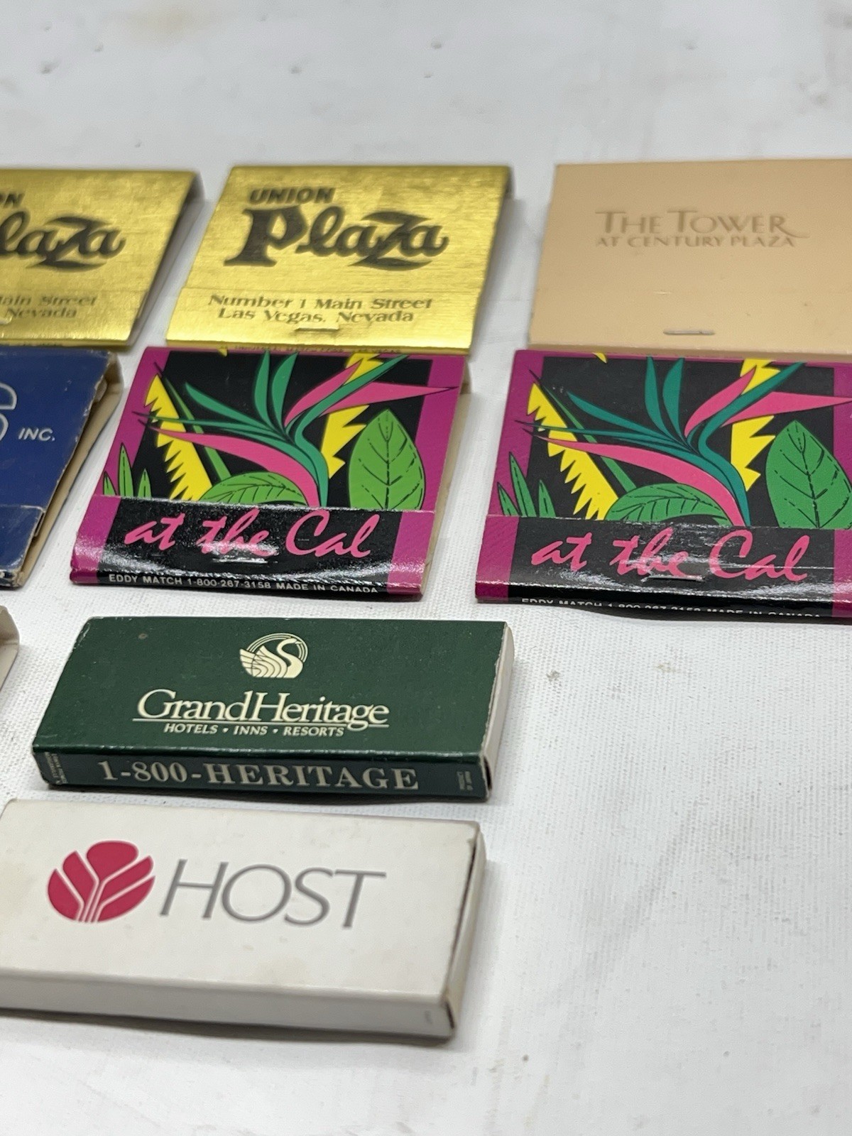 Vintage Matchbooks Restaurants NV, CA Hotels Unstruck Matches Lot Of 12