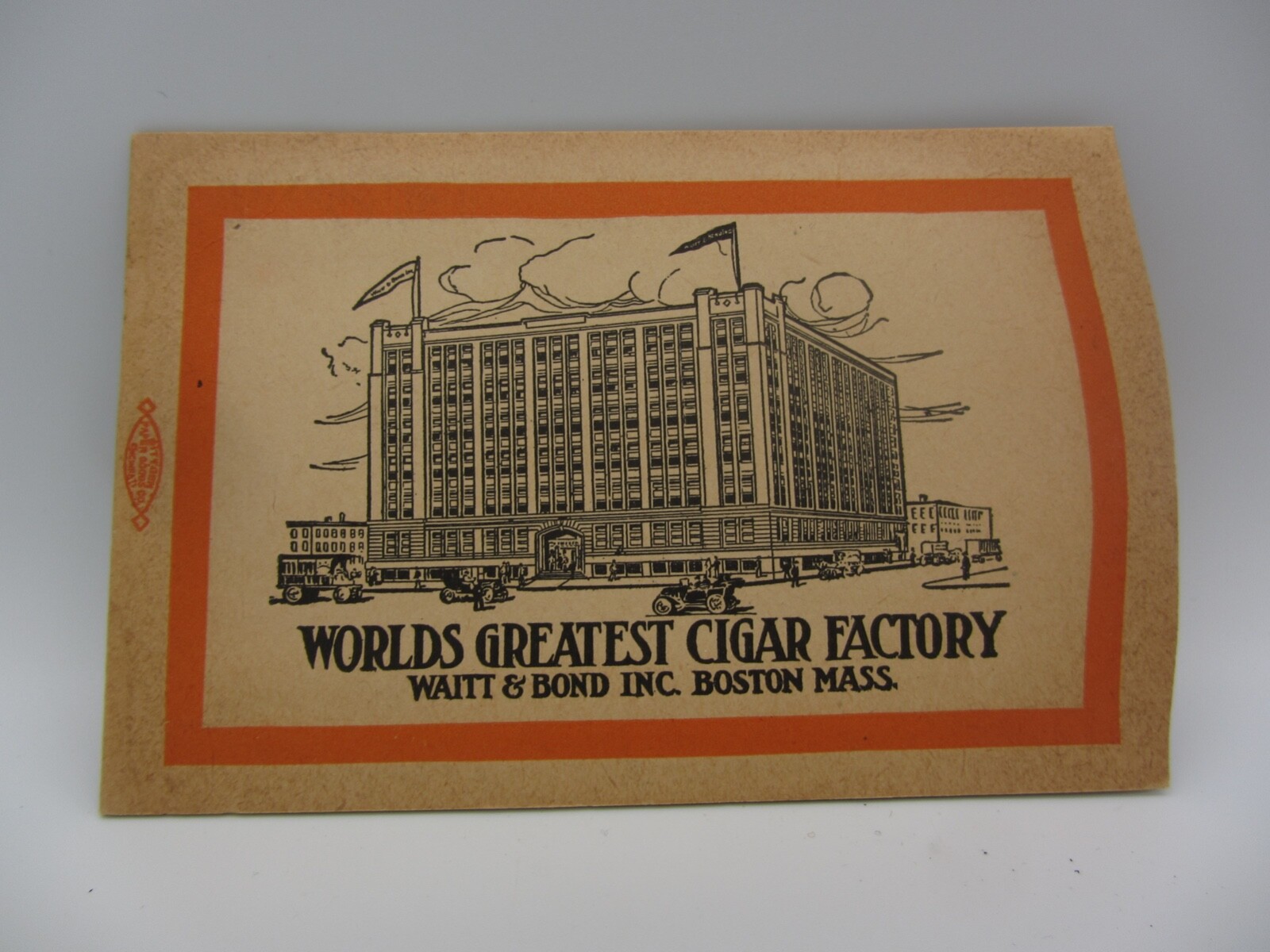 Waitt & Bond “Blackstone” 10 Cent Cigar Cardboard Pouch 5 by 3 1/2 Clean!!