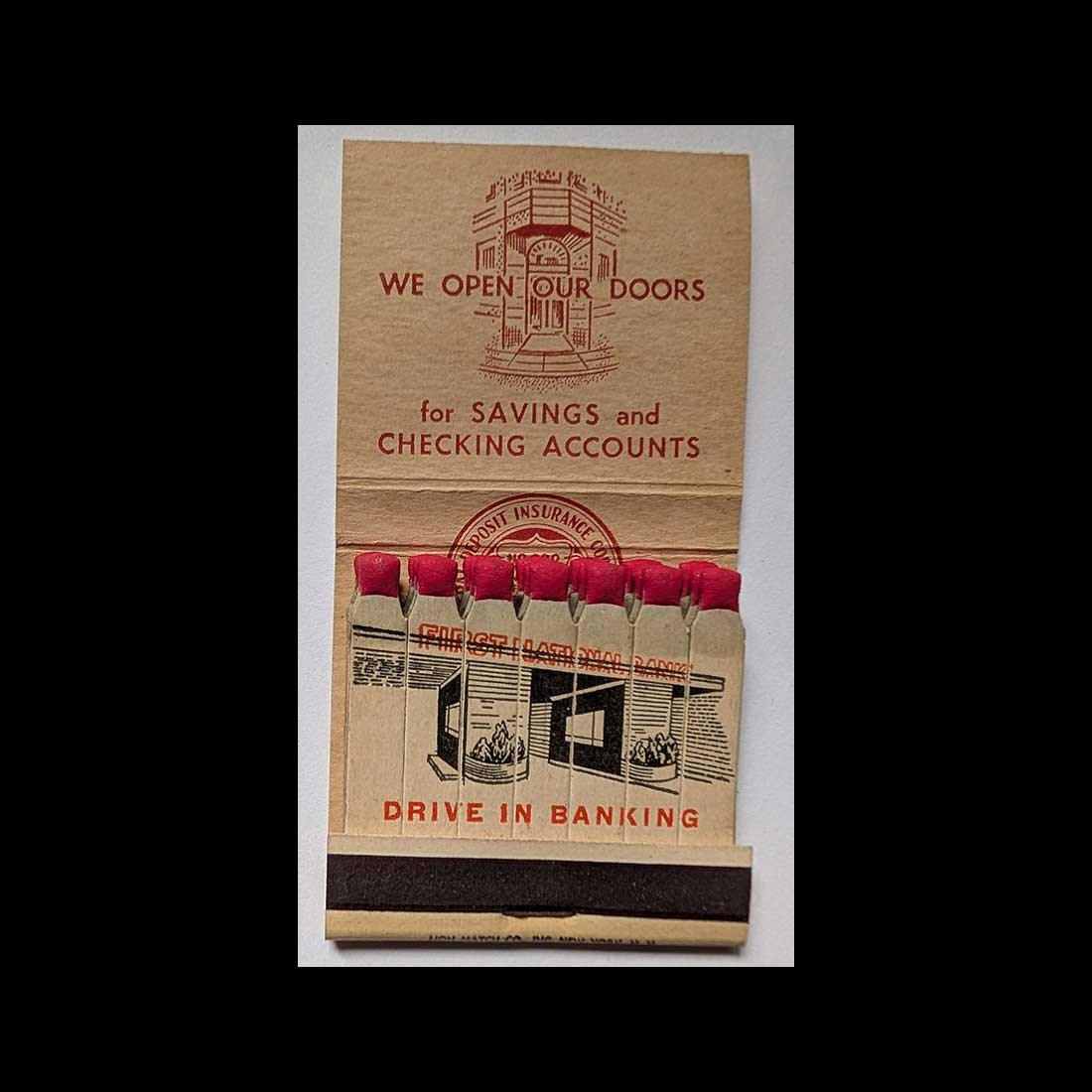 Feature Matchbook Full Book First State Bank – Drive-In Banking