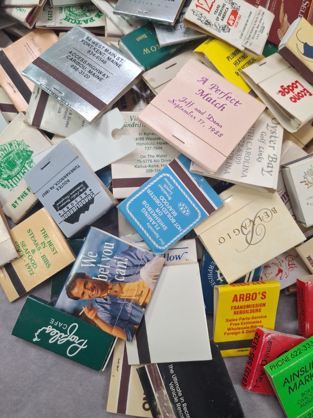 Lot Of 50 Assorted New/ Used Matchbooks /Matchboxes -Random Selection Vintage