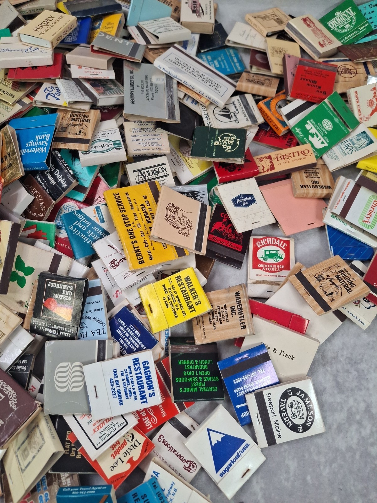 Lot Of 50 Assorted New/ Used Matchbooks /Matchboxes -Random Selection Vintage