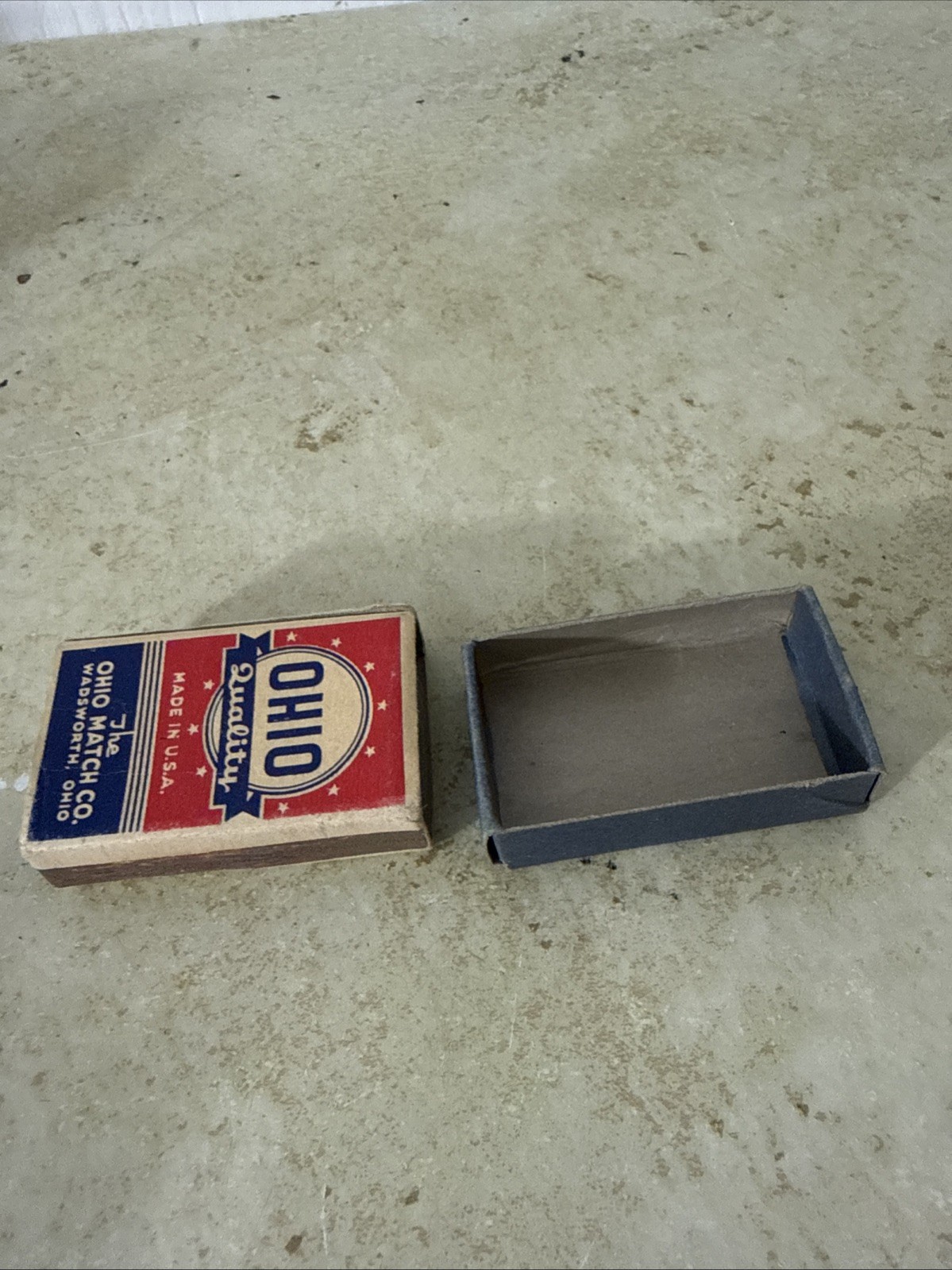 Vintage Wadsworth Ohio Match Company Cardboard Box