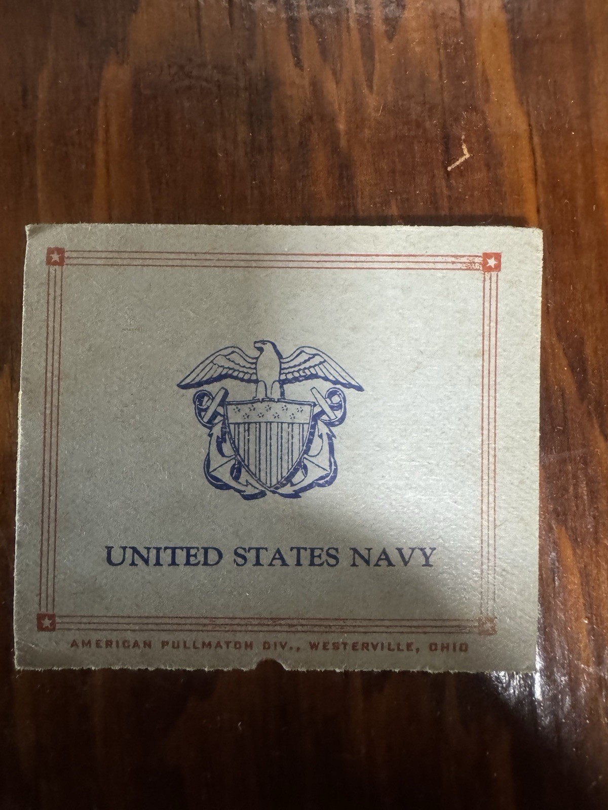1942 World War II United States Navy Pullmatch Matchbook FULL NRMT CONDITION.