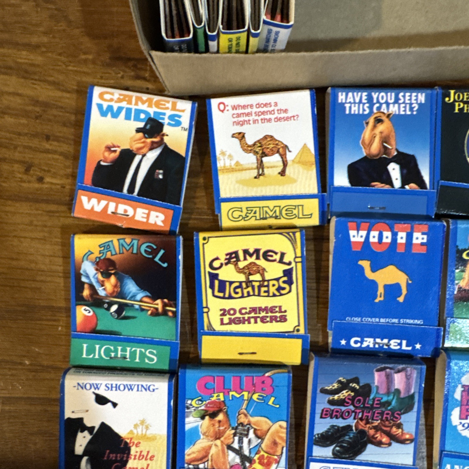Lot of 54 VTG Camel Cigarette Advertising Matchbooks Club Joe Cool 1990s Promo