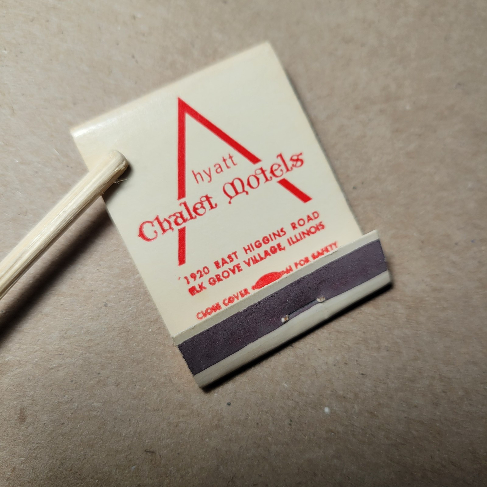 Matchbook Cover Chalet Motels Lander’s Elk Grove Village IL Illinois