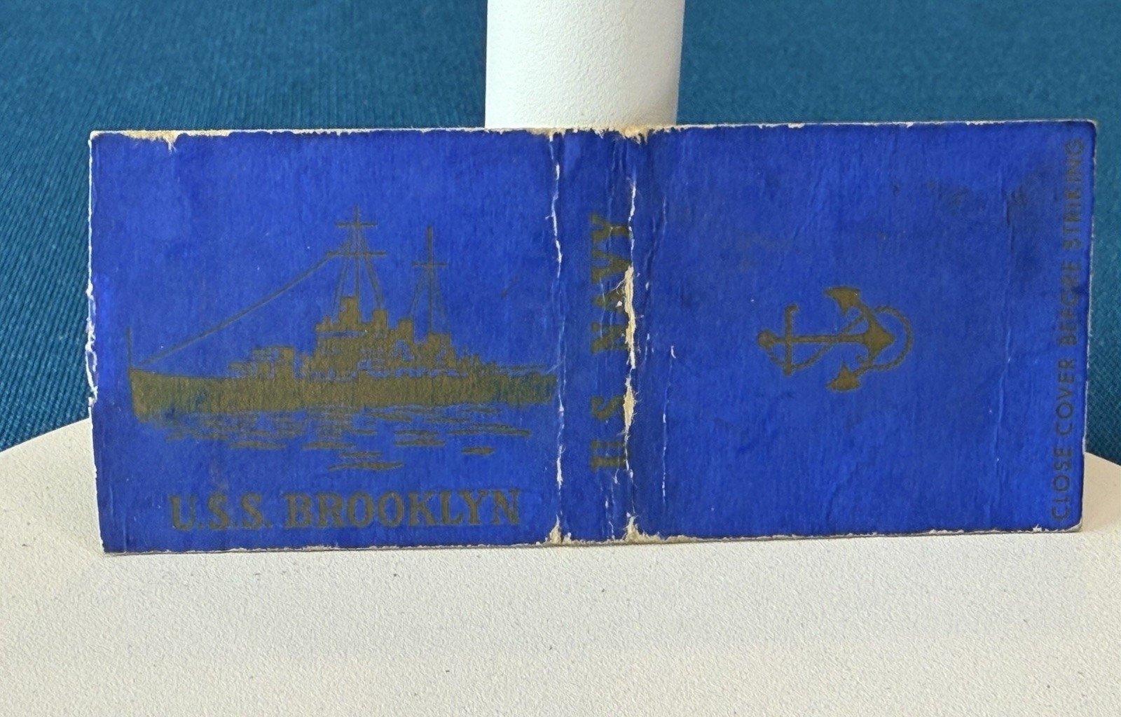 USS Brooklyn United States US Navy Military Ship VTG Matchbook Cover #317
