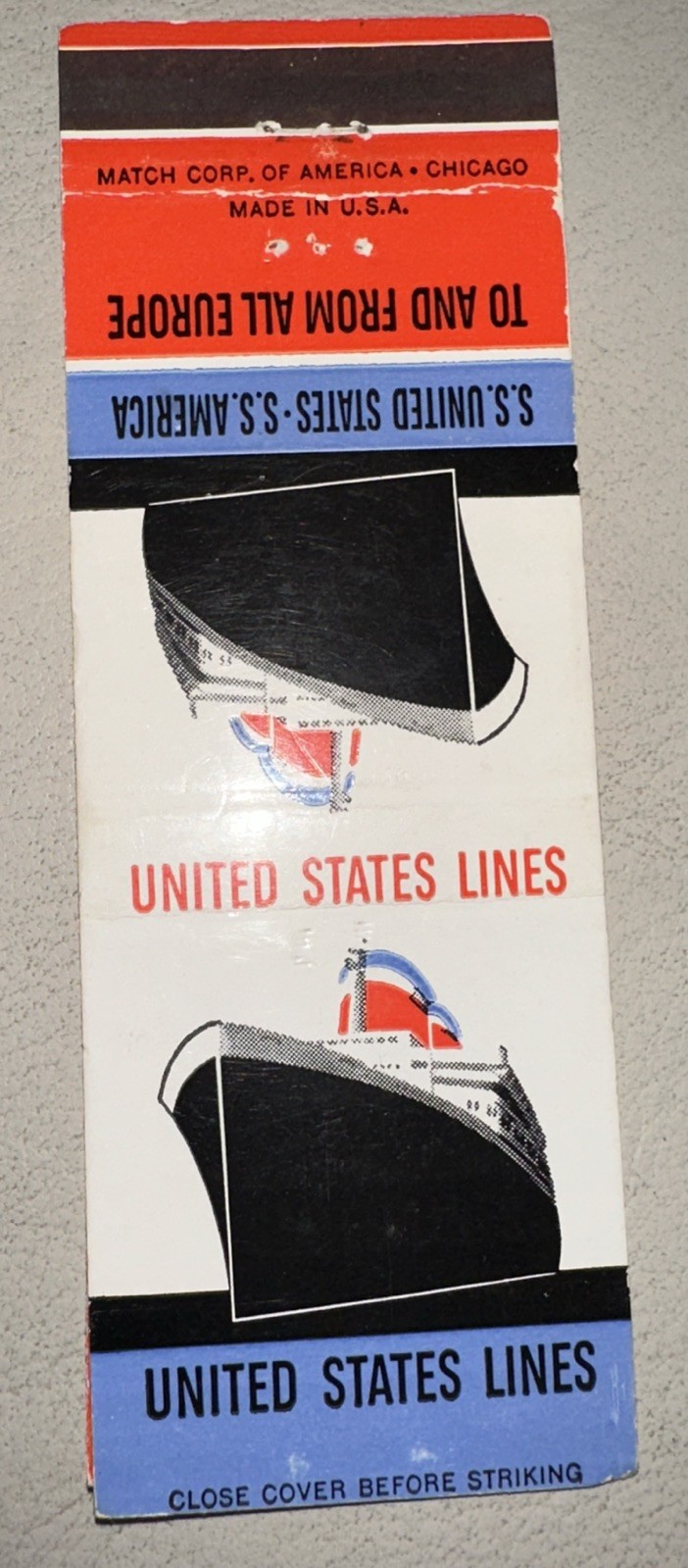 United States Lines Matchbook