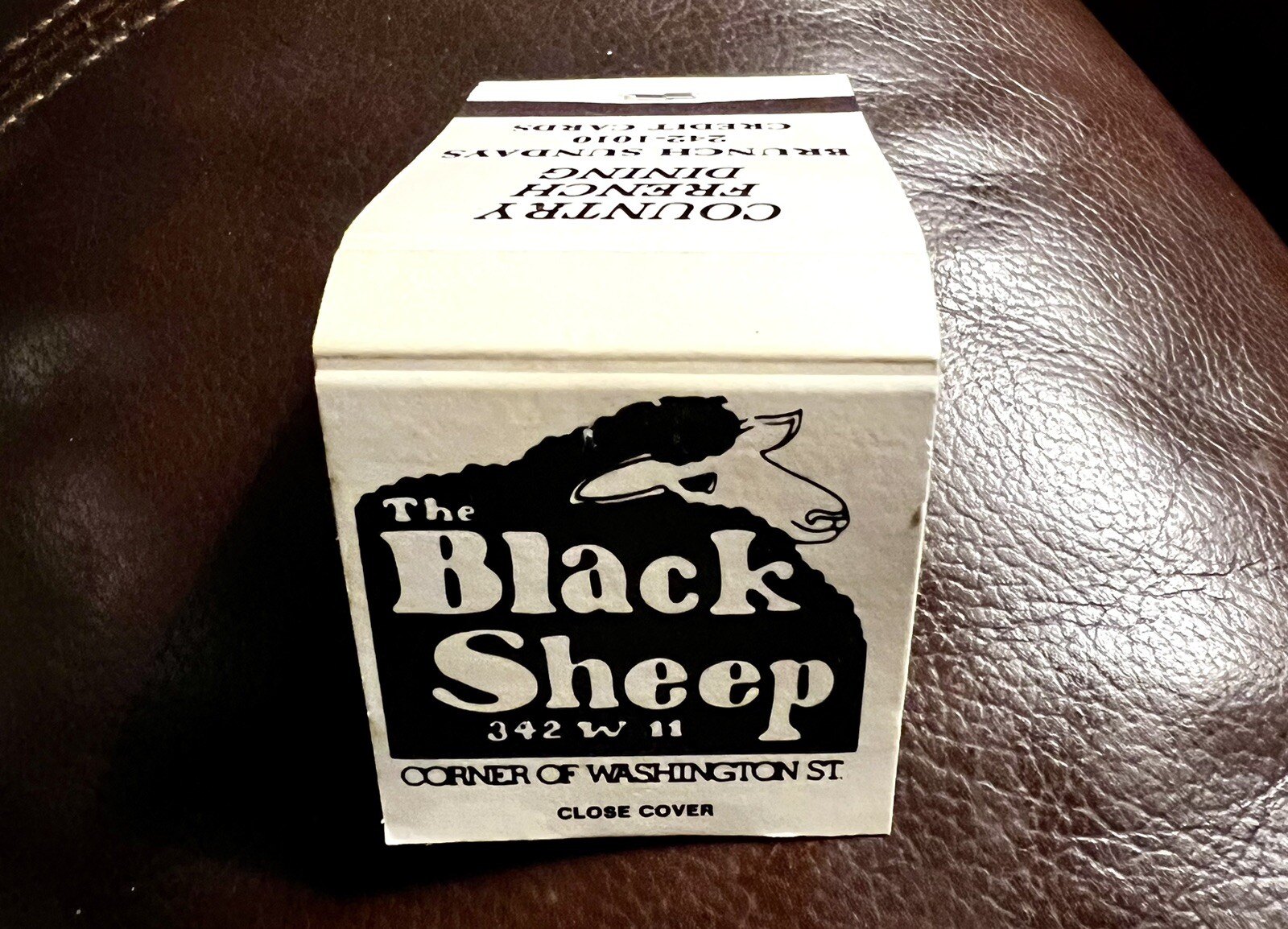 The Black Sheep Restaurant, New York City, Full Unstruck Matchbook