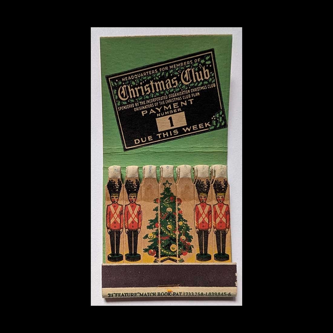 Feature Matchbook Full Book Hamburg Savings and Trust Co. Hamburg, PA Christmas
