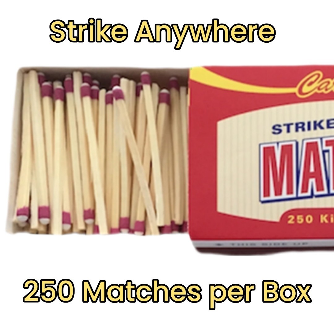 Cartwright Strike Anywhere Kitchen Matches (250 per Box) New!