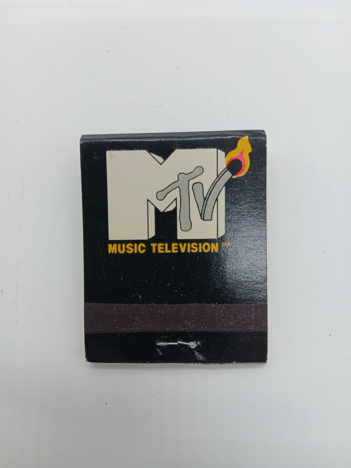 Vintage MTV Music Television (Black) Matchbook Advertising Full