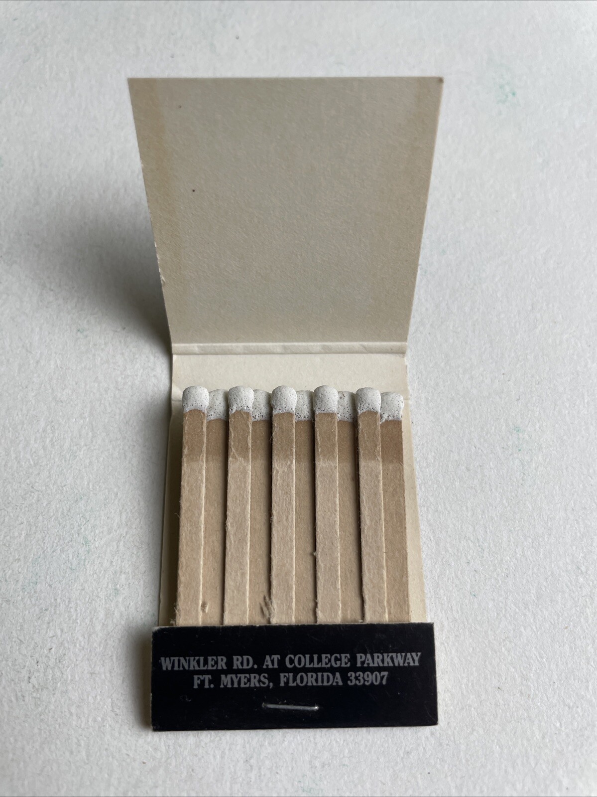 Vintage Matchbook Cover The Shallows Restaurant Ft Myers, Fla Black Grey