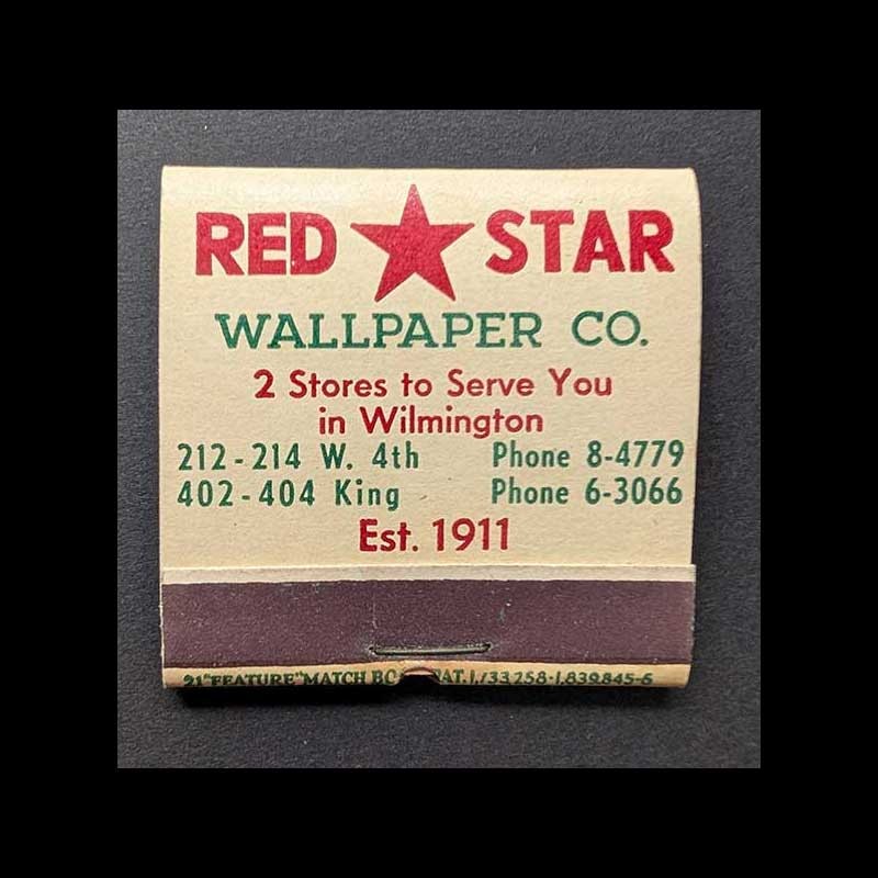 Feature Matchbook Full Book Red Star Wallpaper Co. Wilmington