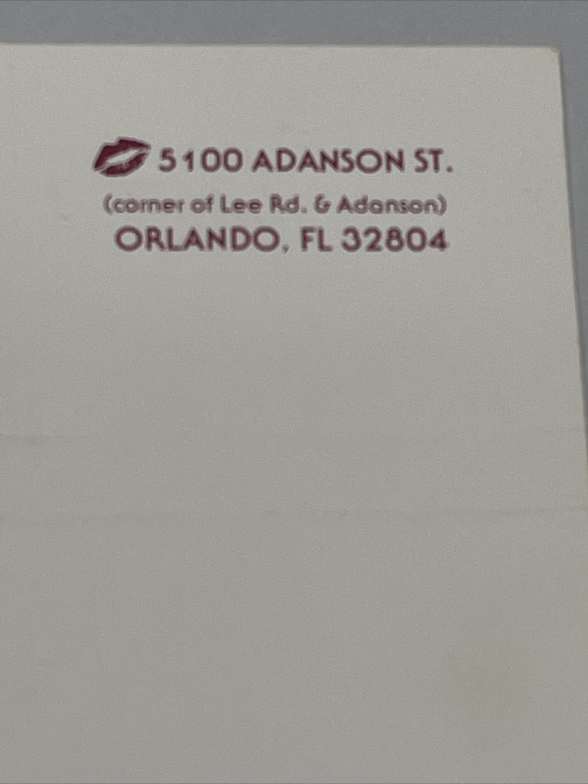 Vintage Matchbook Cover JJ Whispers Orlando, Florida gmg Unstruck