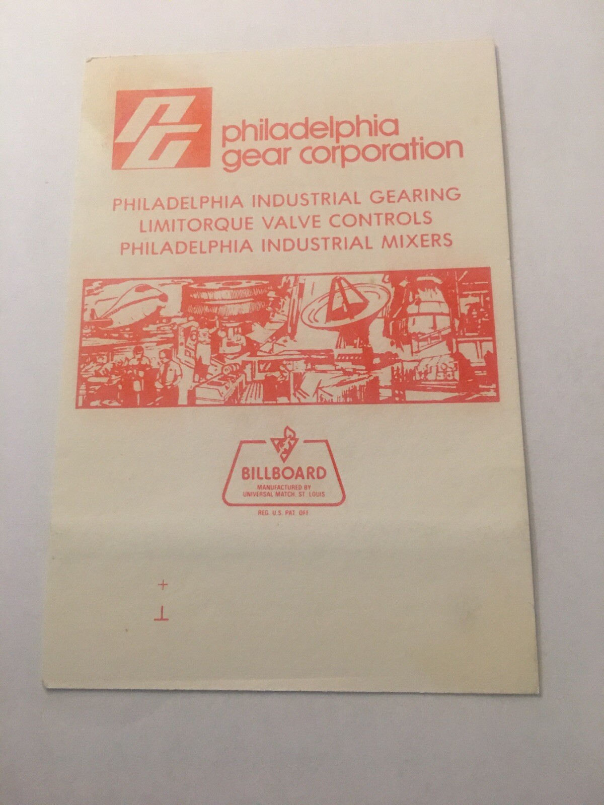 Matchbook Cover Matchcover 40 Strike Salesman’s Philadelphia Gear Corp PA