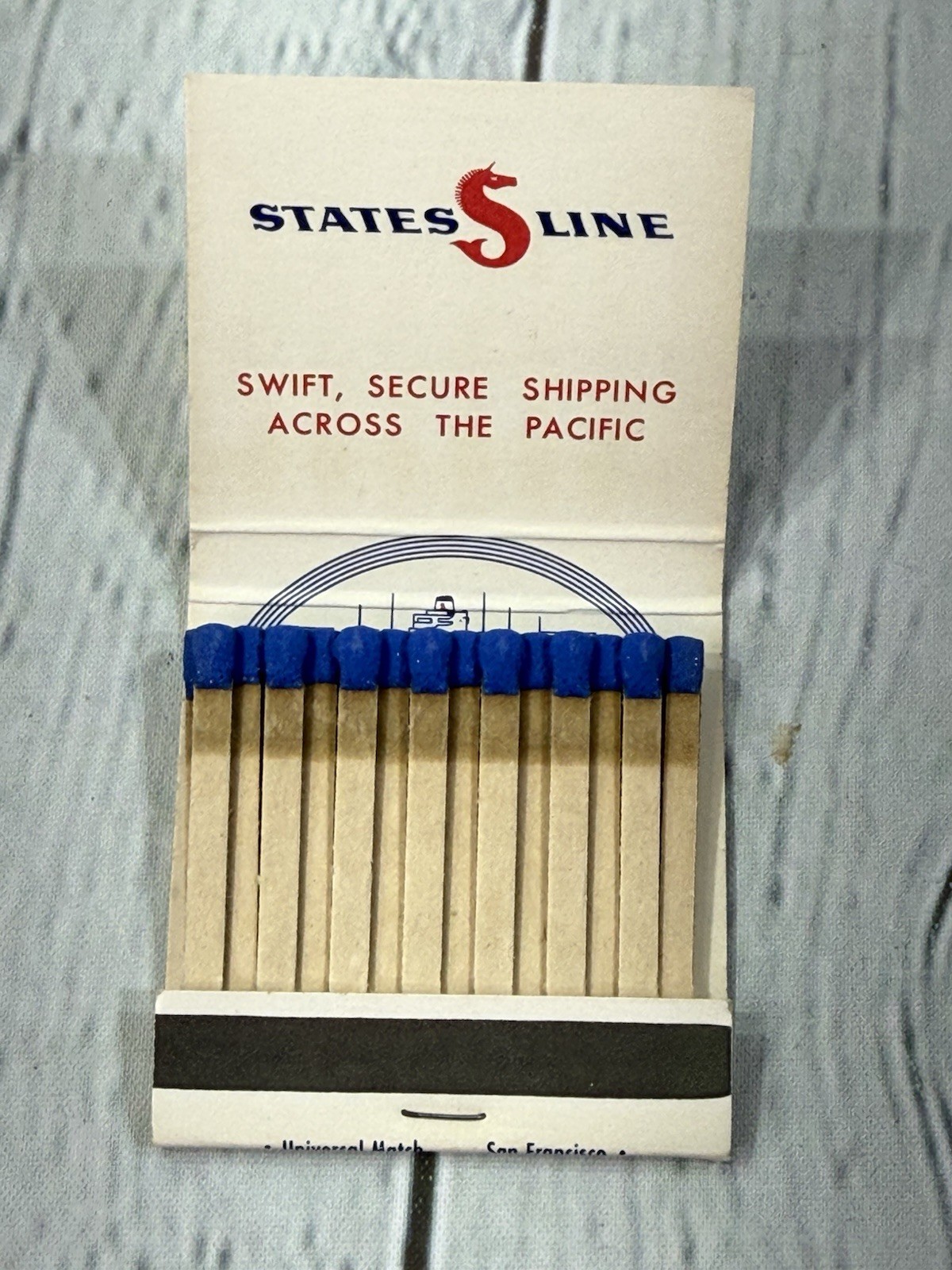 States Steamship Company States Line Shipping Cargo Vintage Matchbook Complete