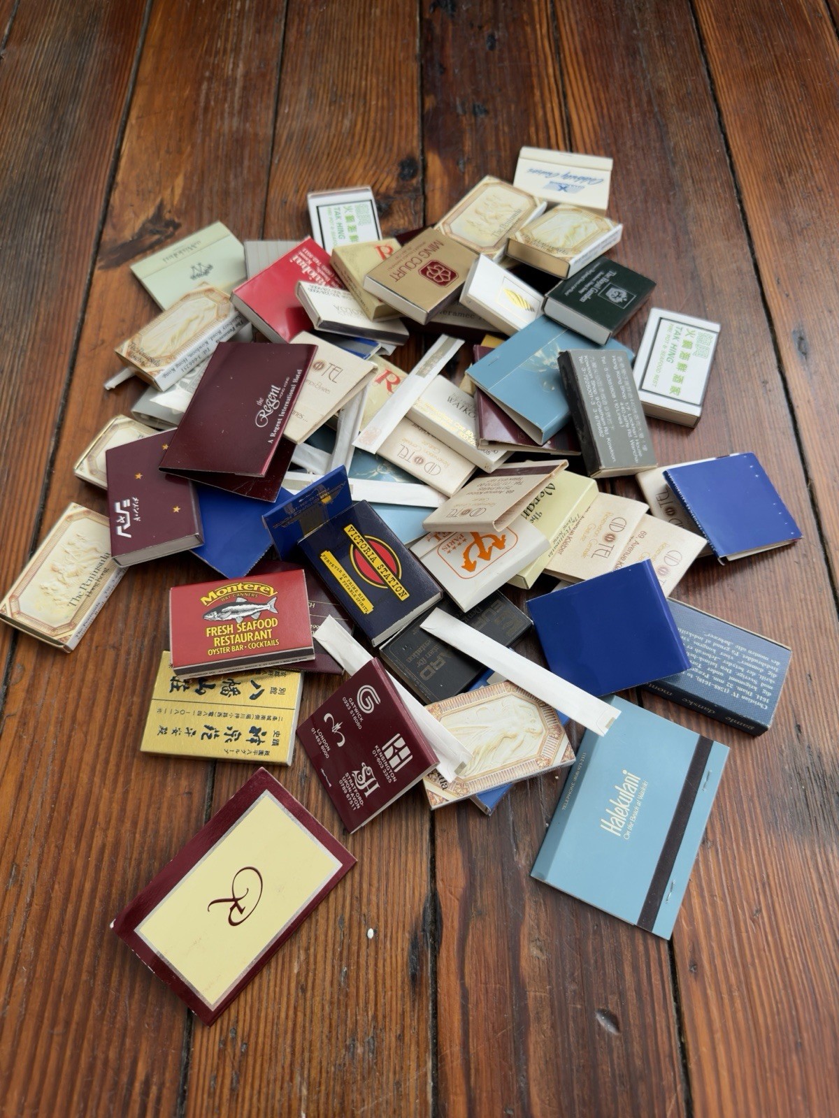 Vintage 70s & 80s international match books, boxes & toothpicks lot of 66