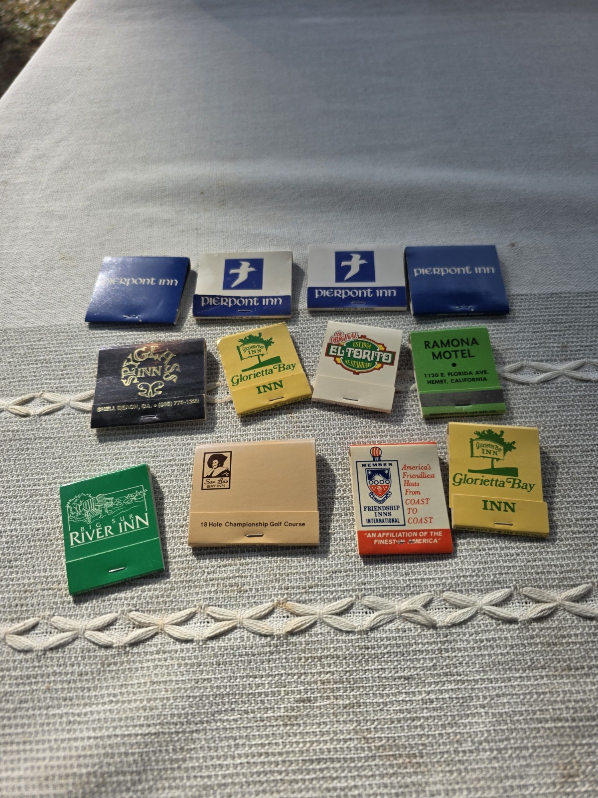 VTG California Matchbooks Lot 12 Unstruck Hotels Inns Pierpont El Torito