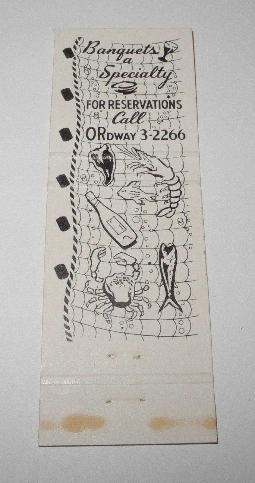 Vintage Baseball Joe DiMaggio’s Resturant San Francisco Souvenir Pin Matchbook