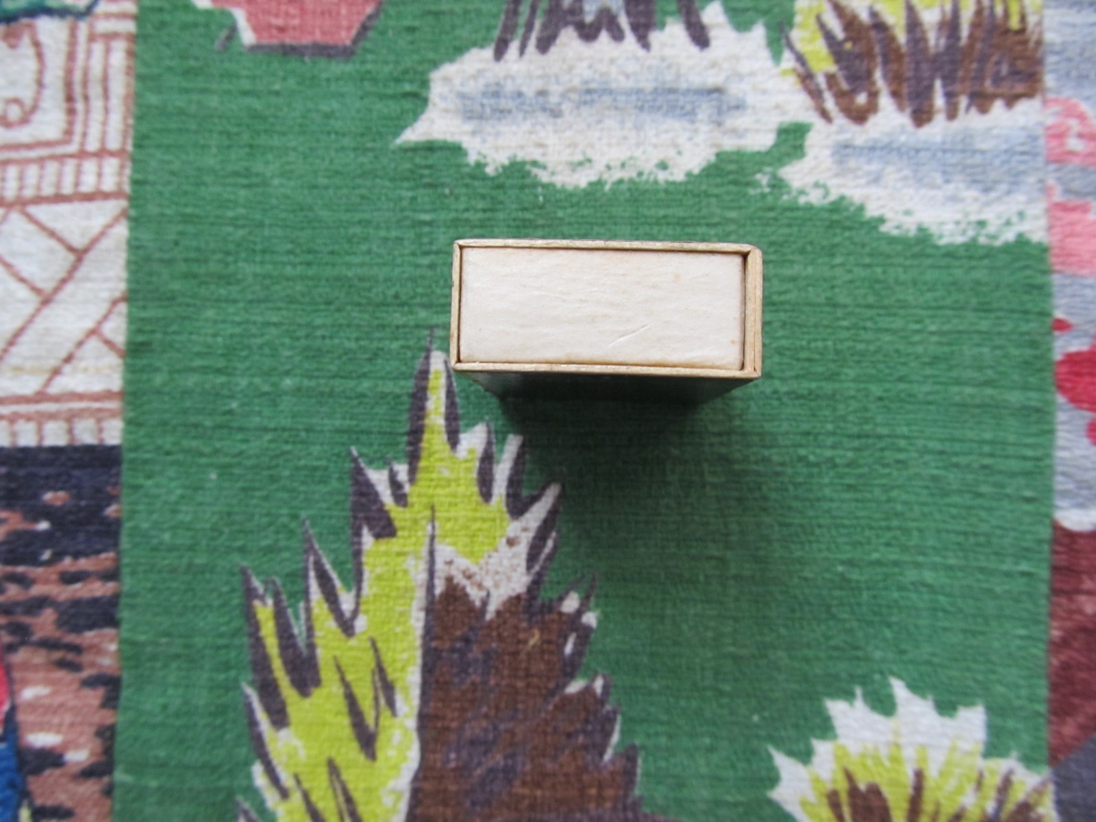 Vintage small wax matches with gold tips black match box from Italy