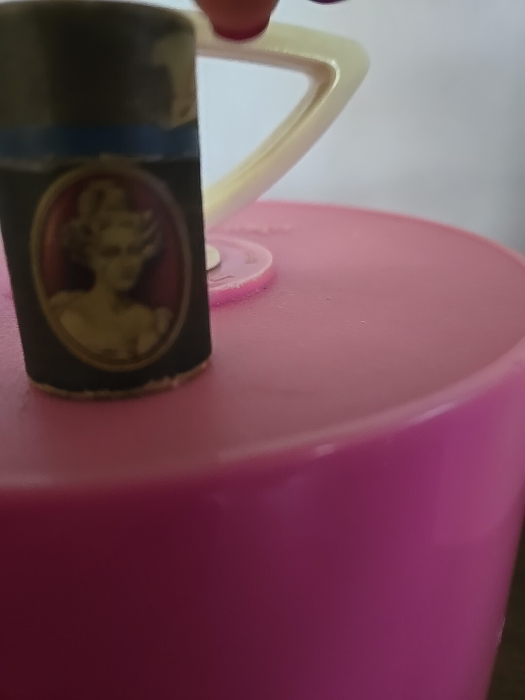 Vintage Golden Cameo Stick Matches in Original Cardboard Canister W Wax Matches