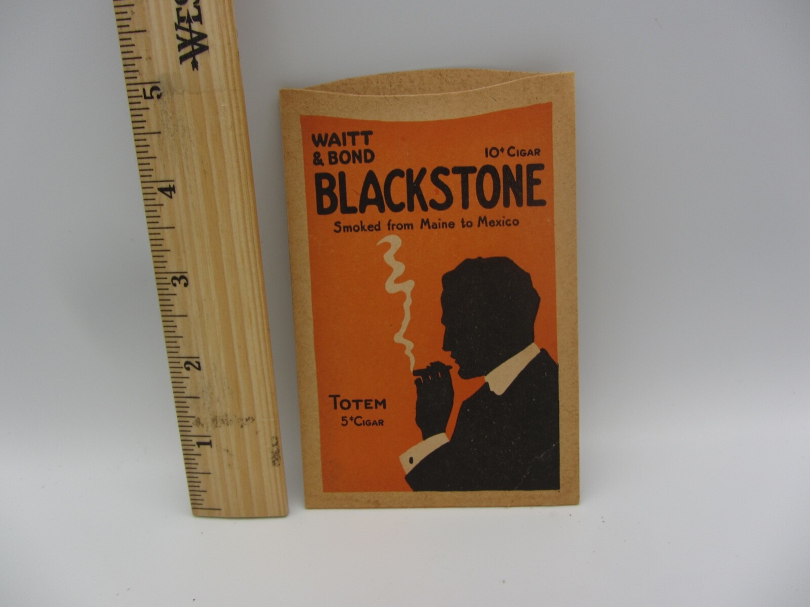 Waitt & Bond “Blackstone” 10 Cent Cigar Cardboard Pouch 5 by 3 1/2 Clean!!