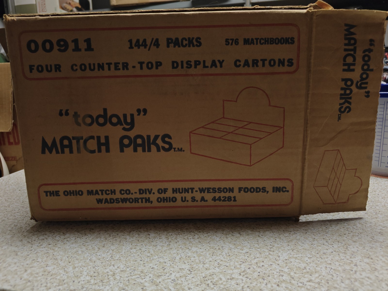 Match Paks Ohio Match Co With Original Display Carton And Cardboard Box NOS