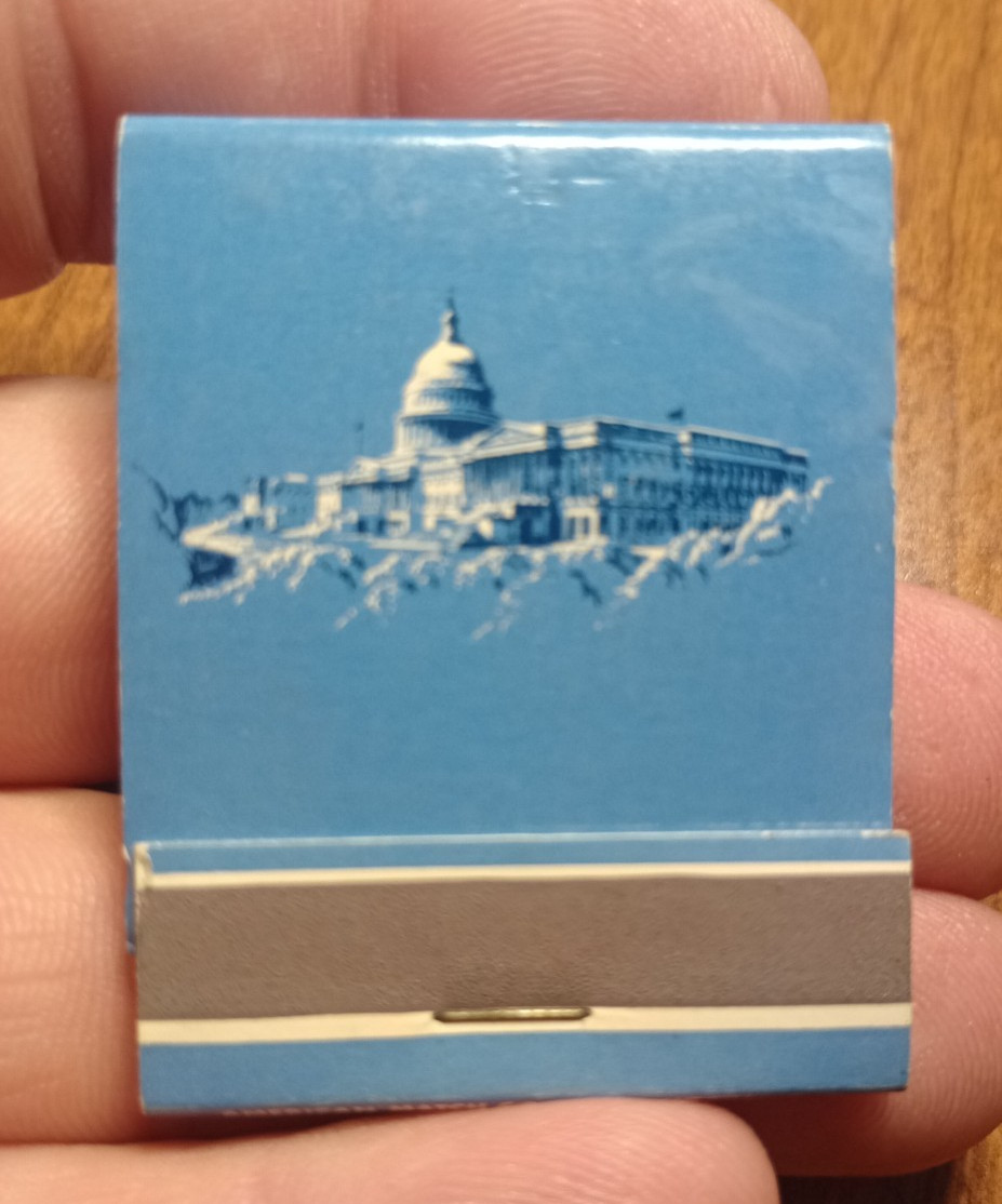 Vtg Matchbook United States Senate Restaurant Washington DC Unstruck 20 Matches