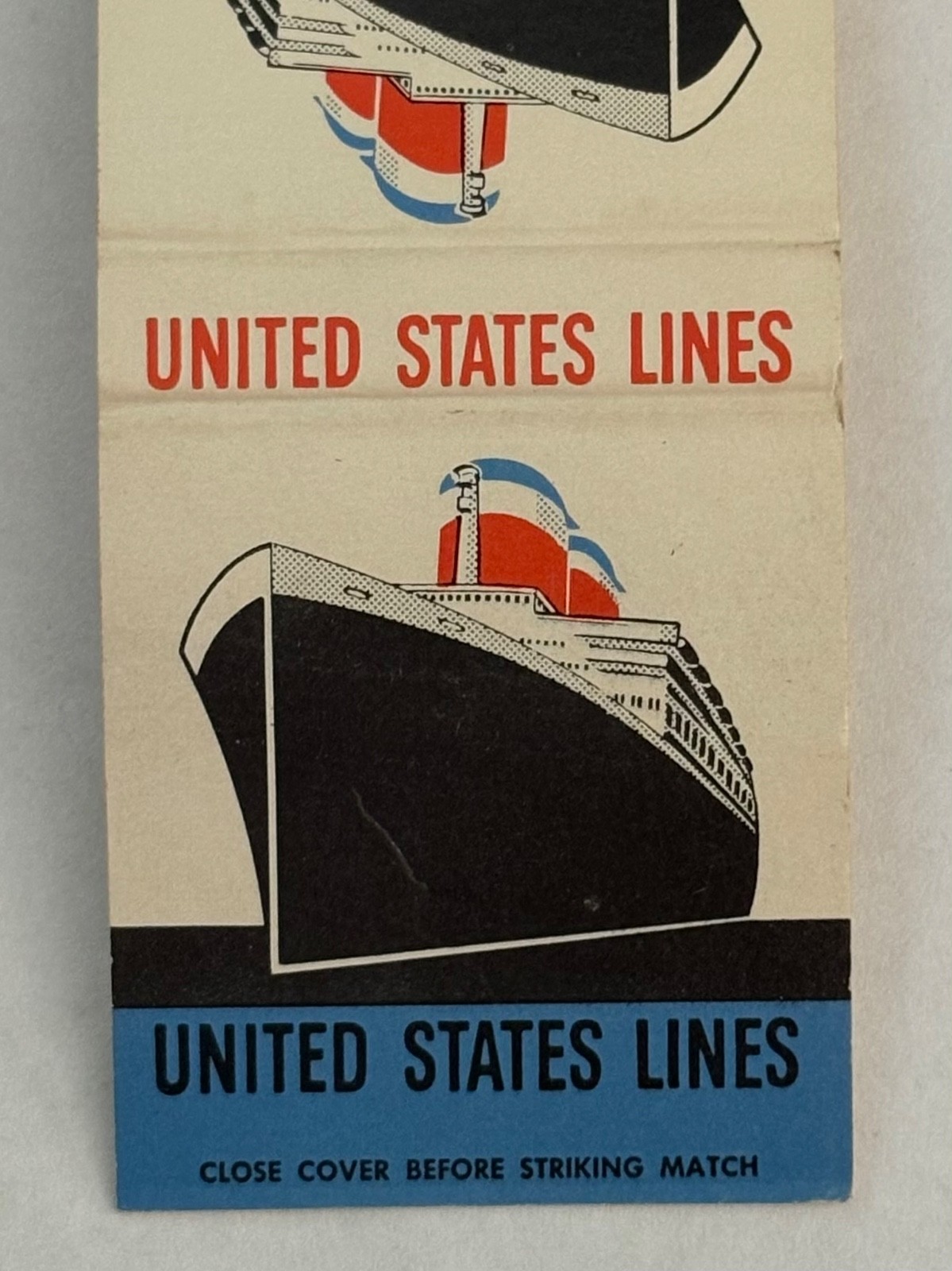 United States Lines Matchbook Cover S.S. America Europe US U.S. SS Ship Diamond