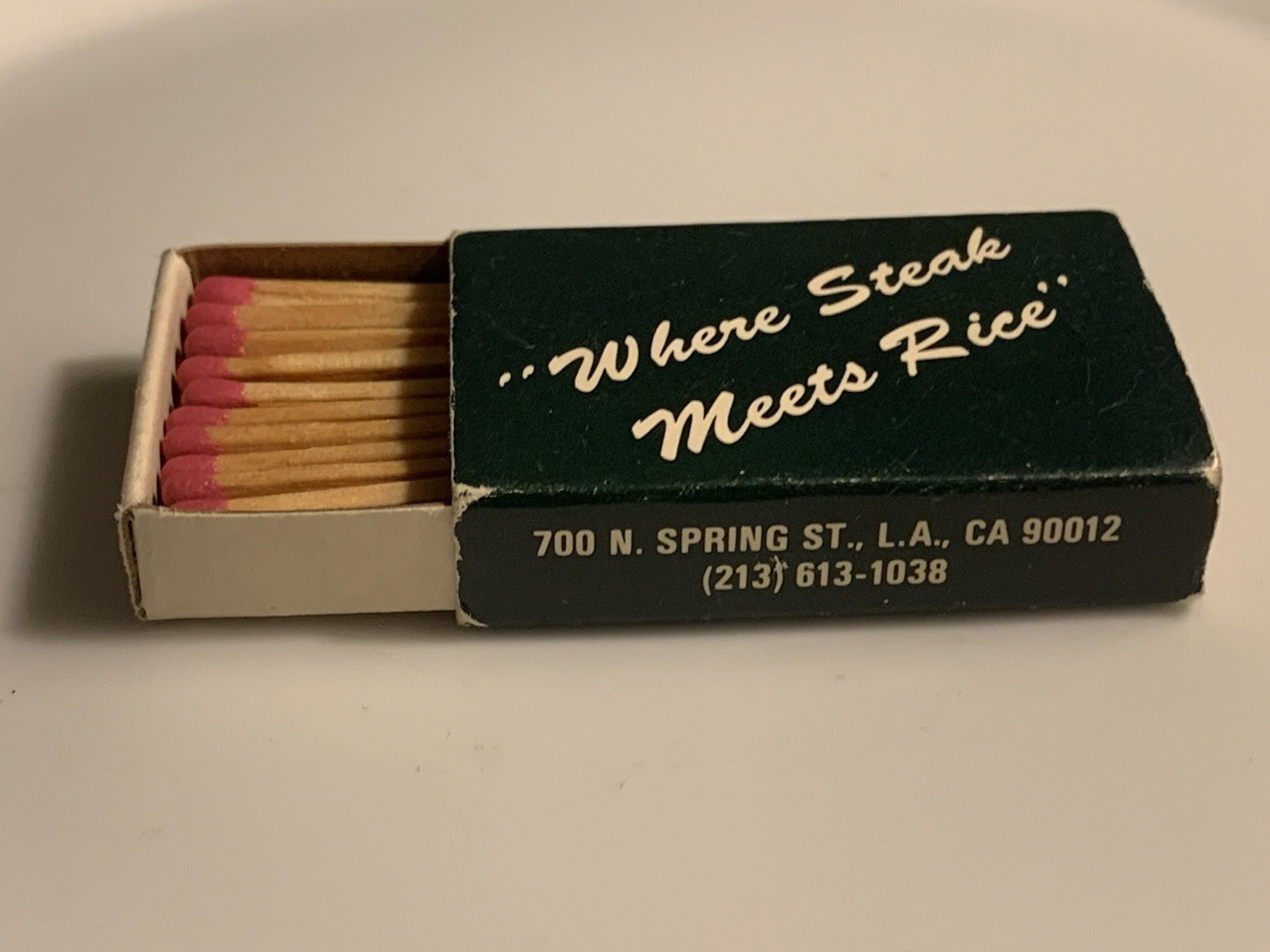 Chinatown LA ~ The Savoy ~ Where Steak Meets Rice ~ HTF ~ Vintage Matchbox