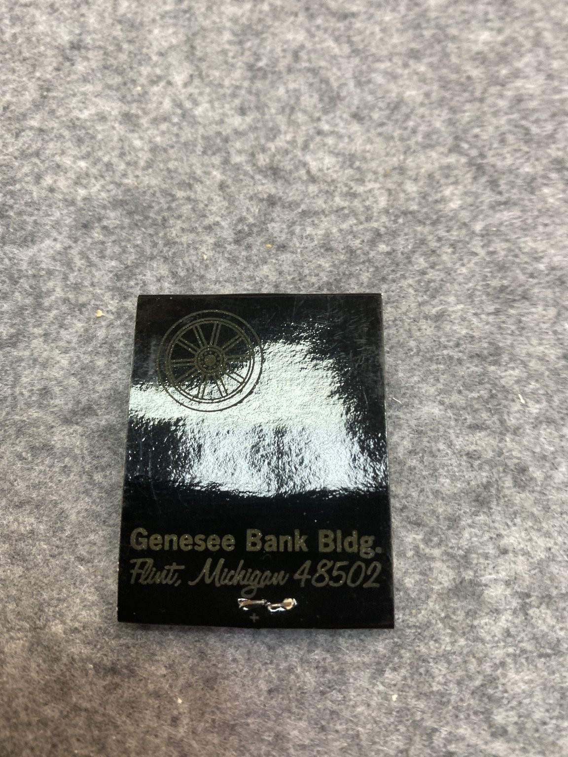 Gerry Fauth Insurance Flint Michigan Vintage Black Design Matchbook