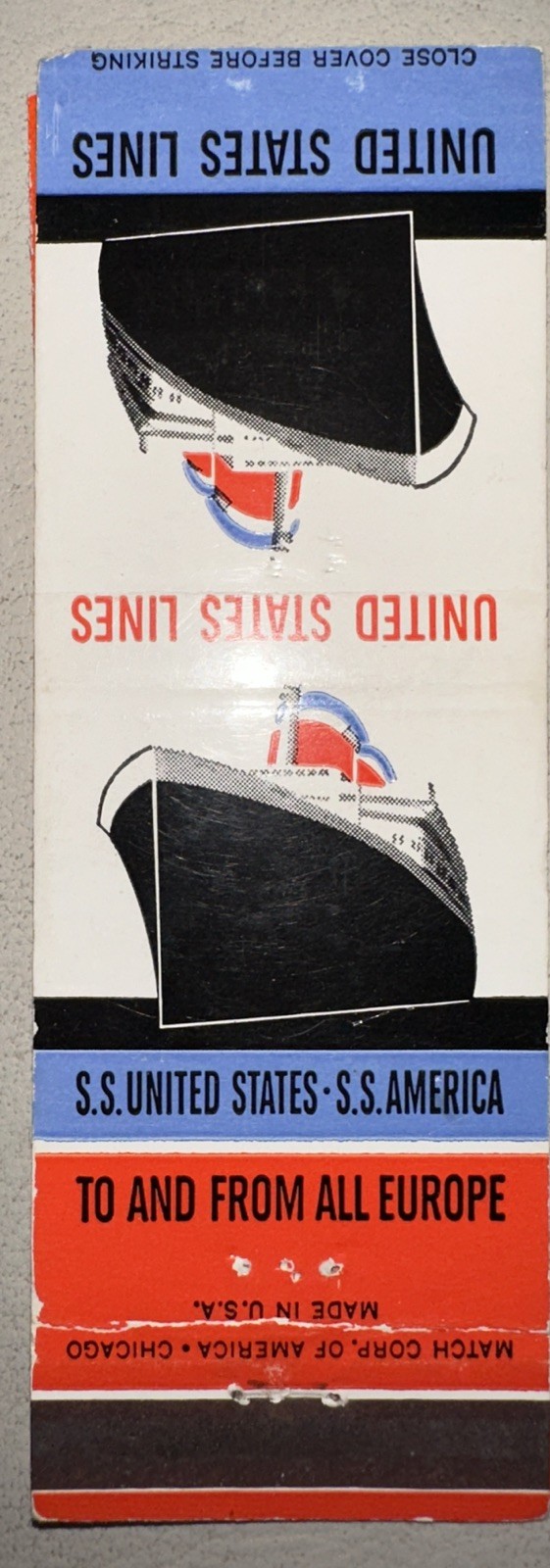 United States Lines Matchbook