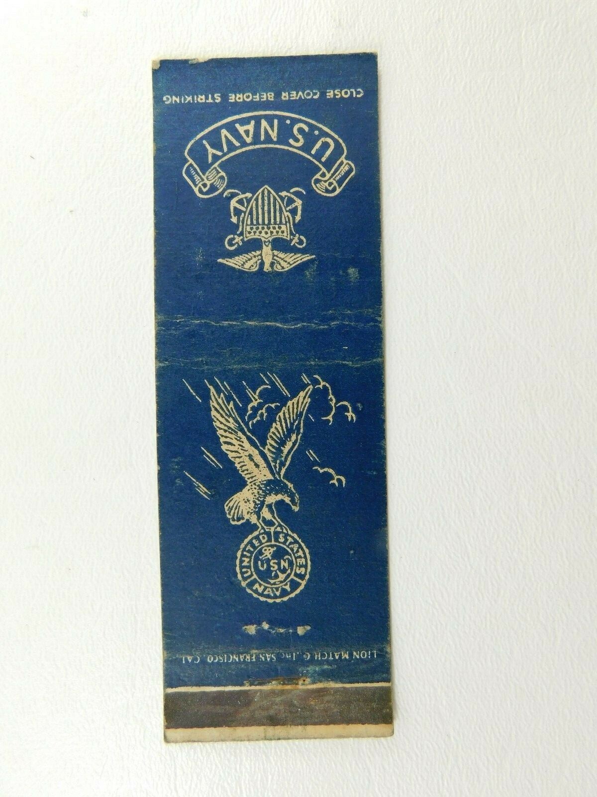 U.S. Navy Military United States Navy Patriotic Vintage Matchbook Cover cc1940’s