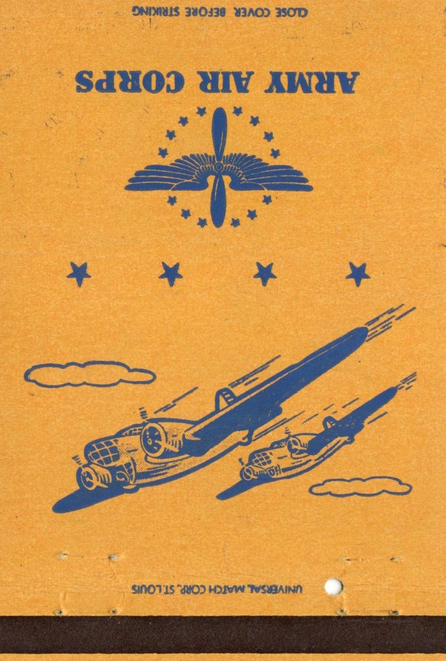 Vintage Matchcover Army Air Corps Royal Flash
