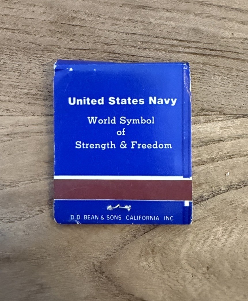 Vintage Matchbook United States Navy World Symbol of Strength Unstruck Full