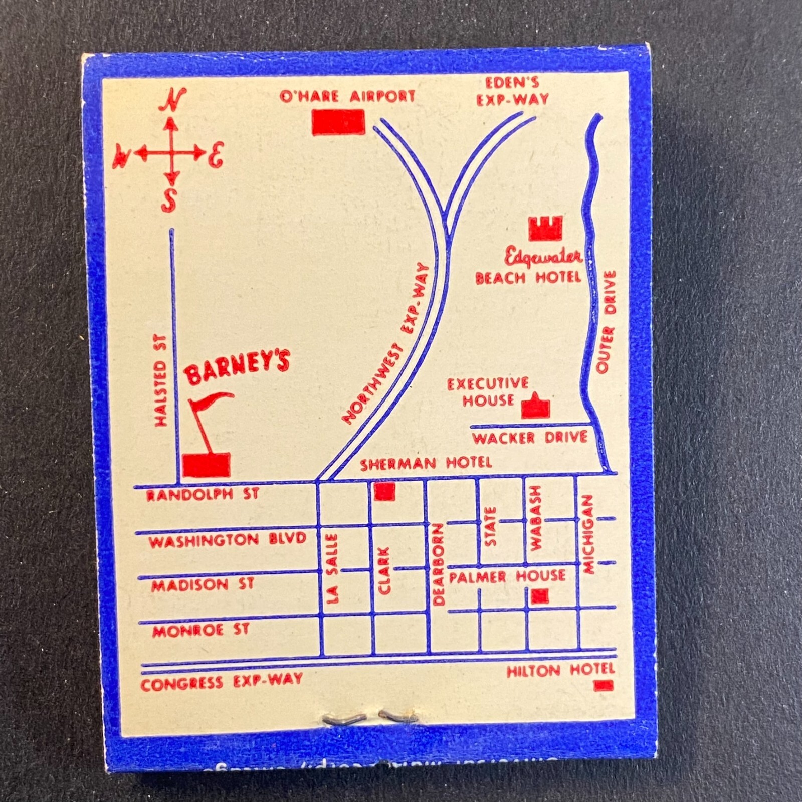 Barney’s Market Club Chicago “Yes Sir, Senators” c1950’s Full Matchbook VGC