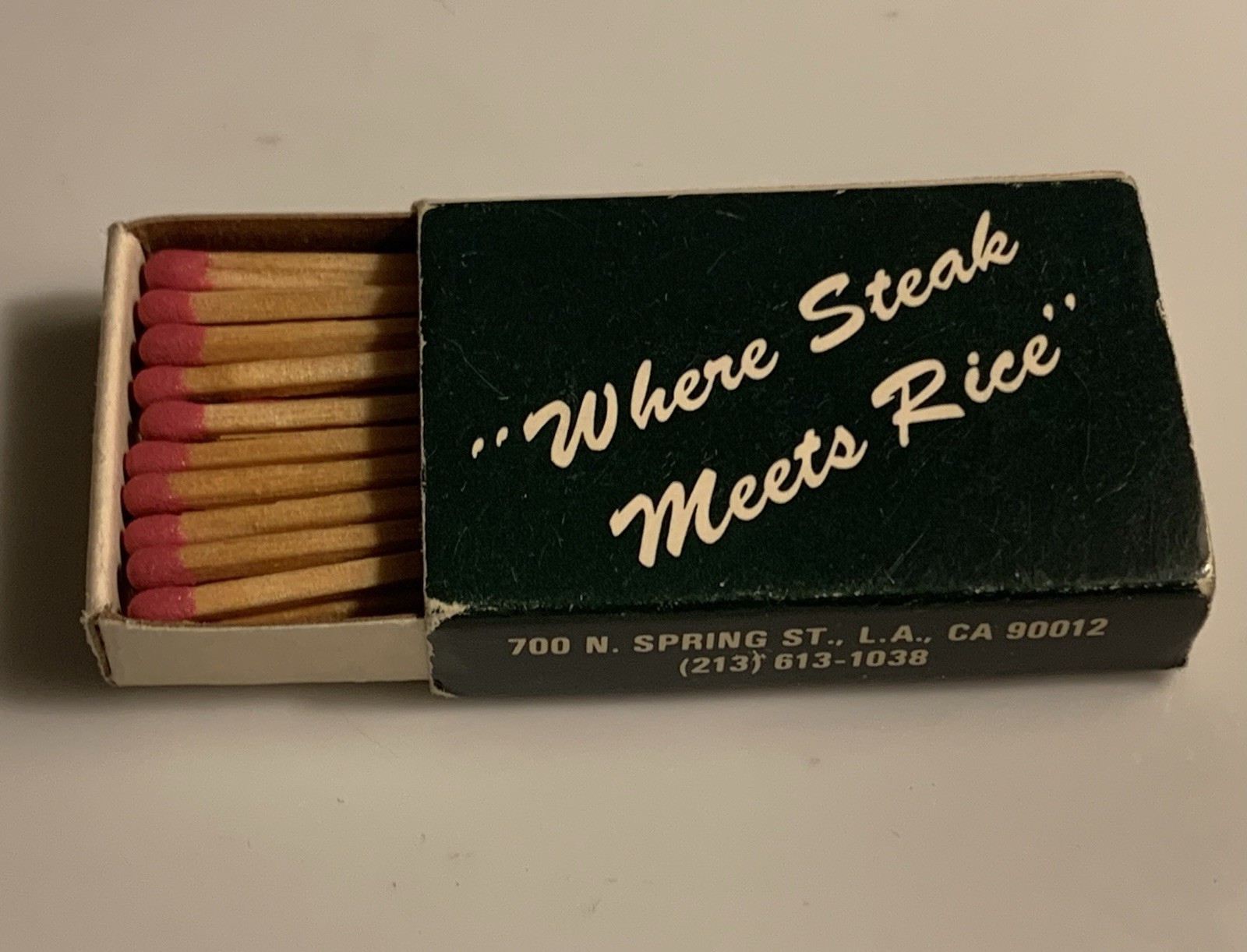 Chinatown LA ~ The Savoy ~ Where Steak Meets Rice ~ HTF ~ Vintage Matchbox
