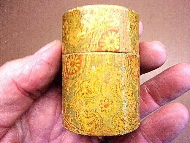 Early Lacquered Cardboard Made in Ausia Wooden Matchstick Holder w/Matches Neat!