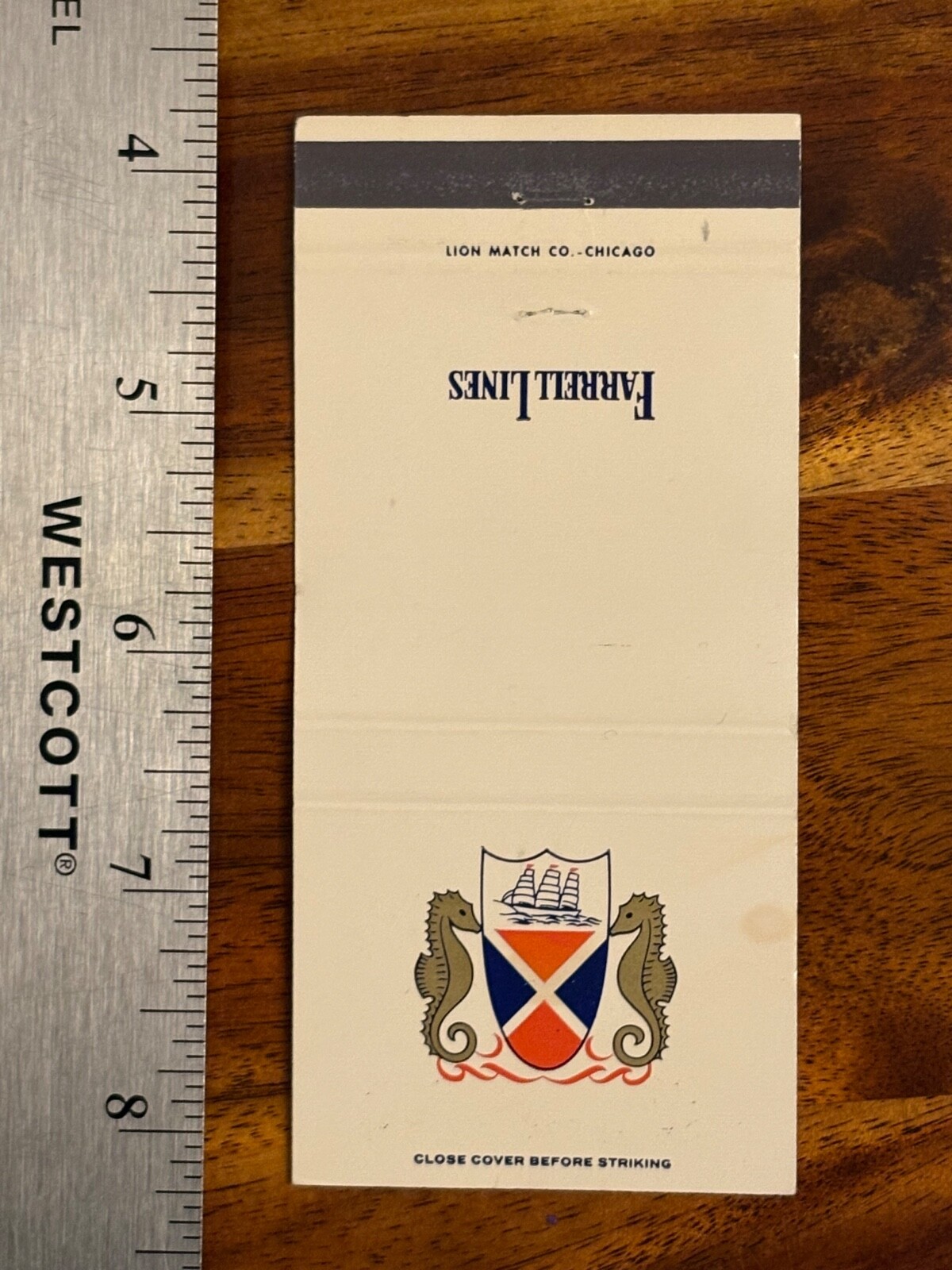 American Flag Steamship Line Matchbook Cover United States Australia New Zealand