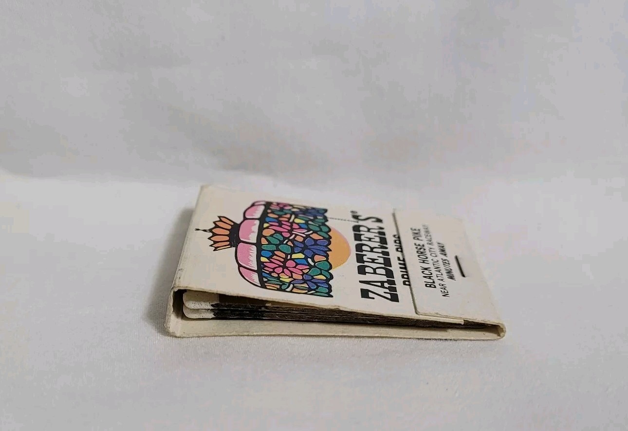 Vintage Matchbook Zaberer’s Restaurant Black Horse Pike New Jersey Advertising