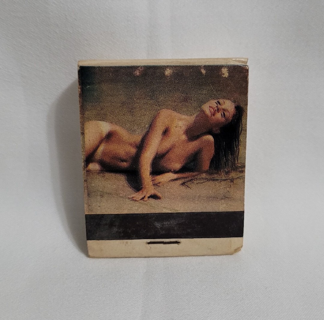 Vintage Matchbook Cover Johnny’s 295 Grill Bar Pool Girlie Nudie Advertising