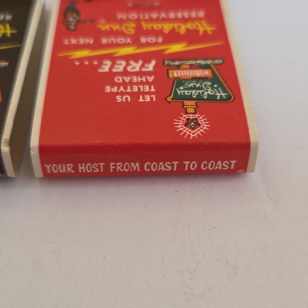 Vintage Matchbook Holiday Inn Hotel Lot (4) Green Yellow Red Black~ Unstuck NOS