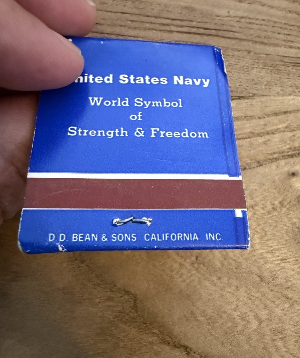 Vintage Matchbook United States Navy World Symbol of Strength Unstruck Full