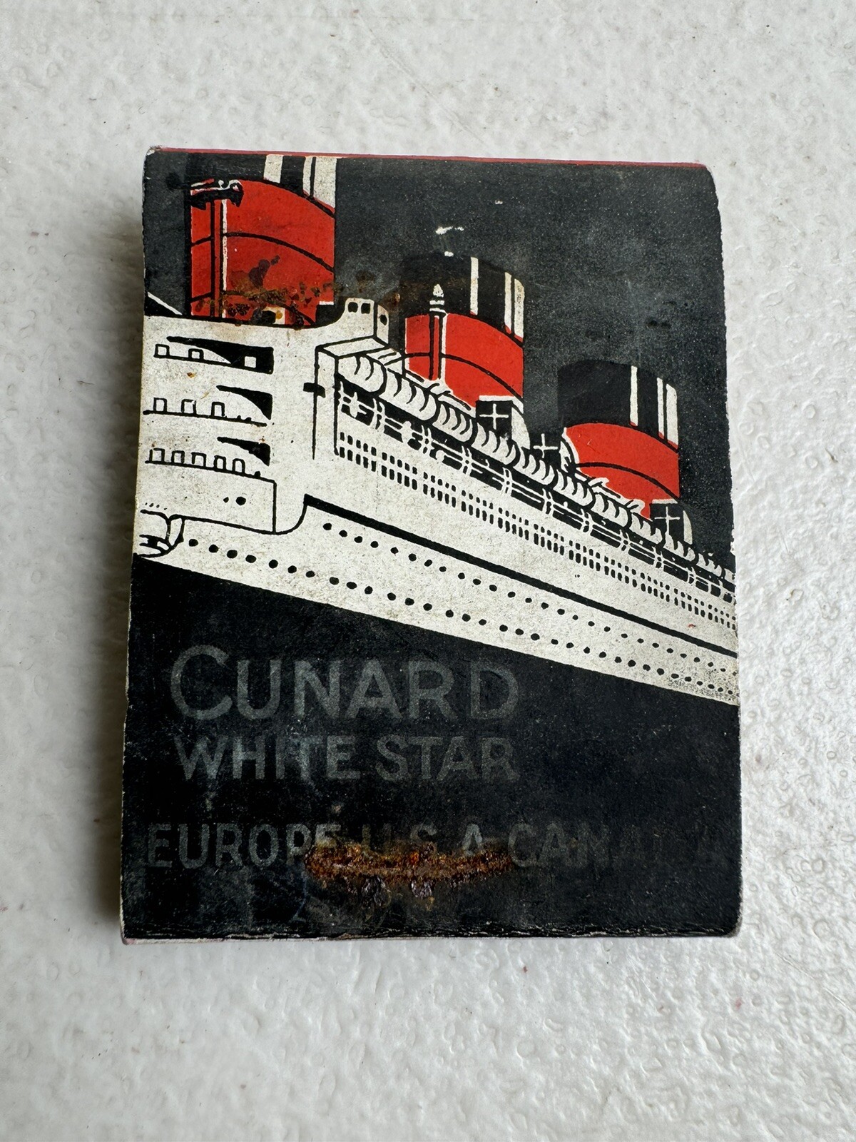 C 1930 Cunard White Star Lines Matchbook Cruise Ship-Full Unused