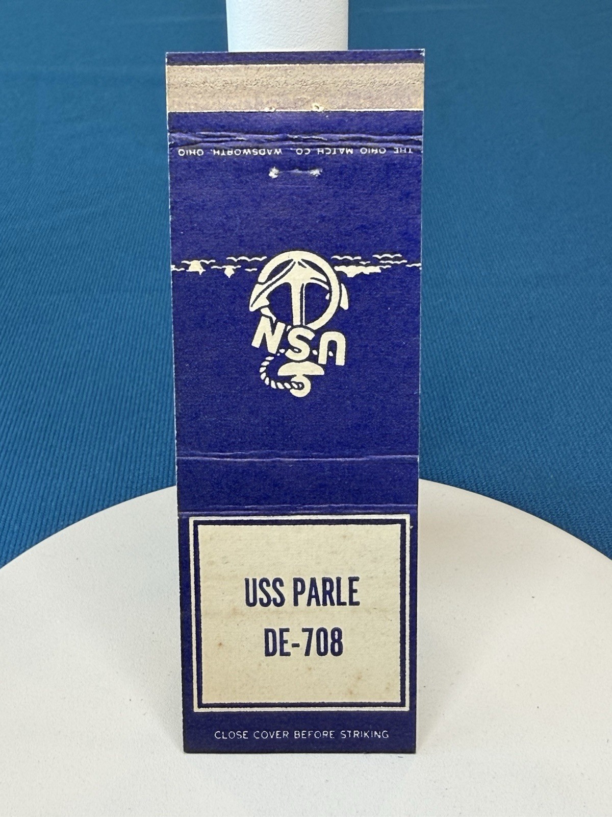 USS Parle DE 708 United States Navy Ship VTG Matchbook Cover 1231