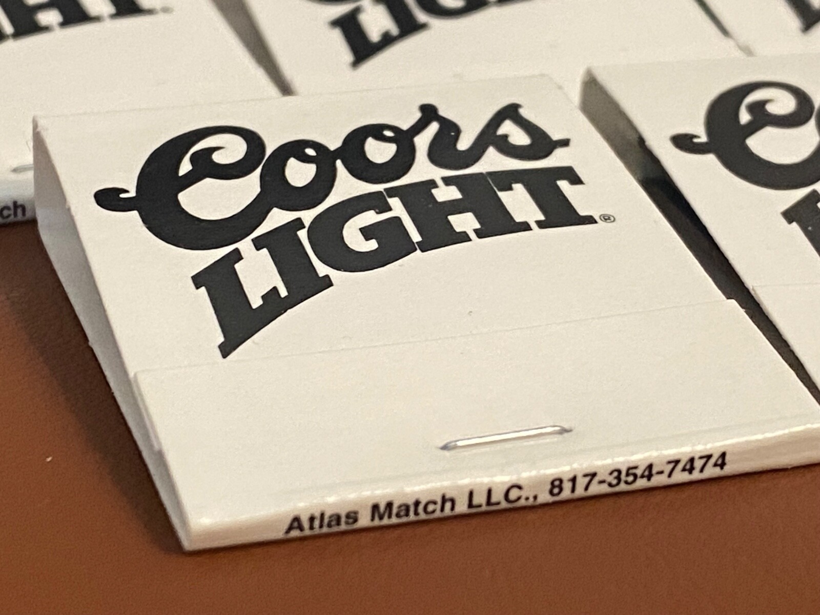 Vtg COORS LIGHT Beer Pocket Matchbook 5 pack White Black Bar Courtesy Matches