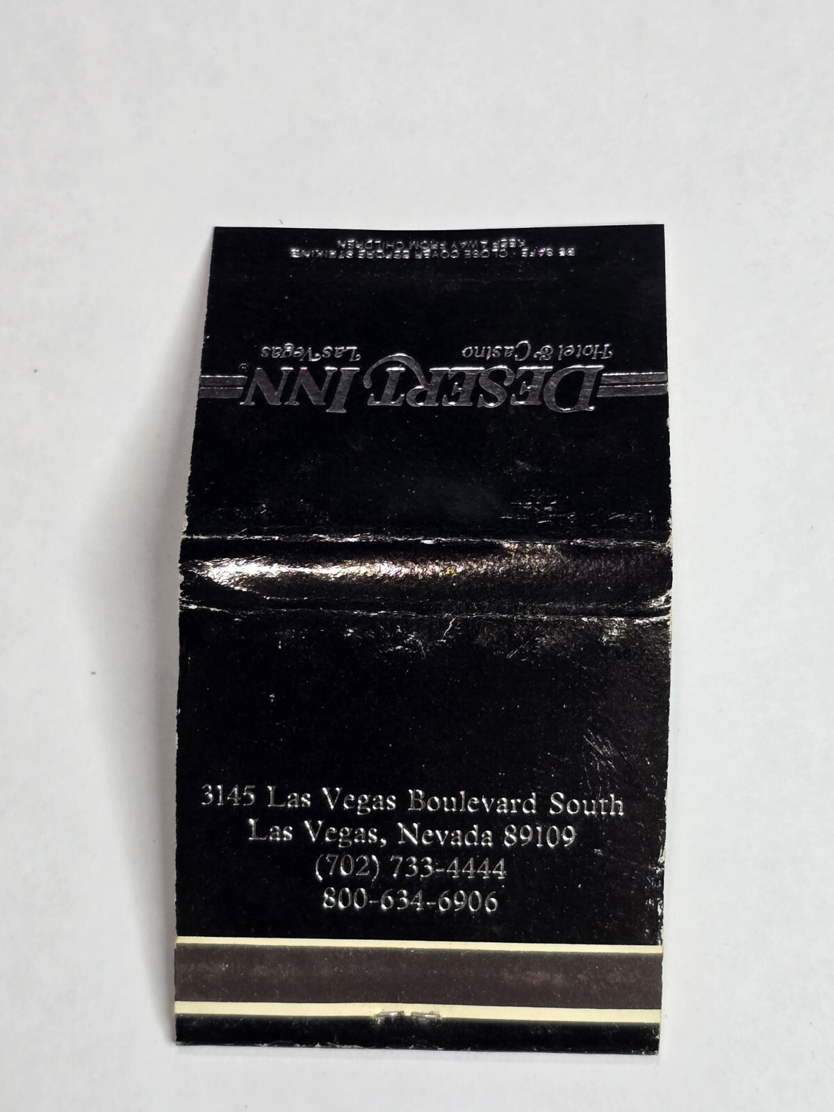 Desert Inn Hotel Casino Vintage Unused Black Matchbook Las Vegas Nevada