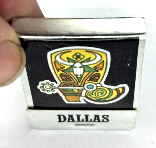Vintage! Playboy Dallas Matchbook! Texas Black & Silver Bunny! Cowboy Boot ~Full