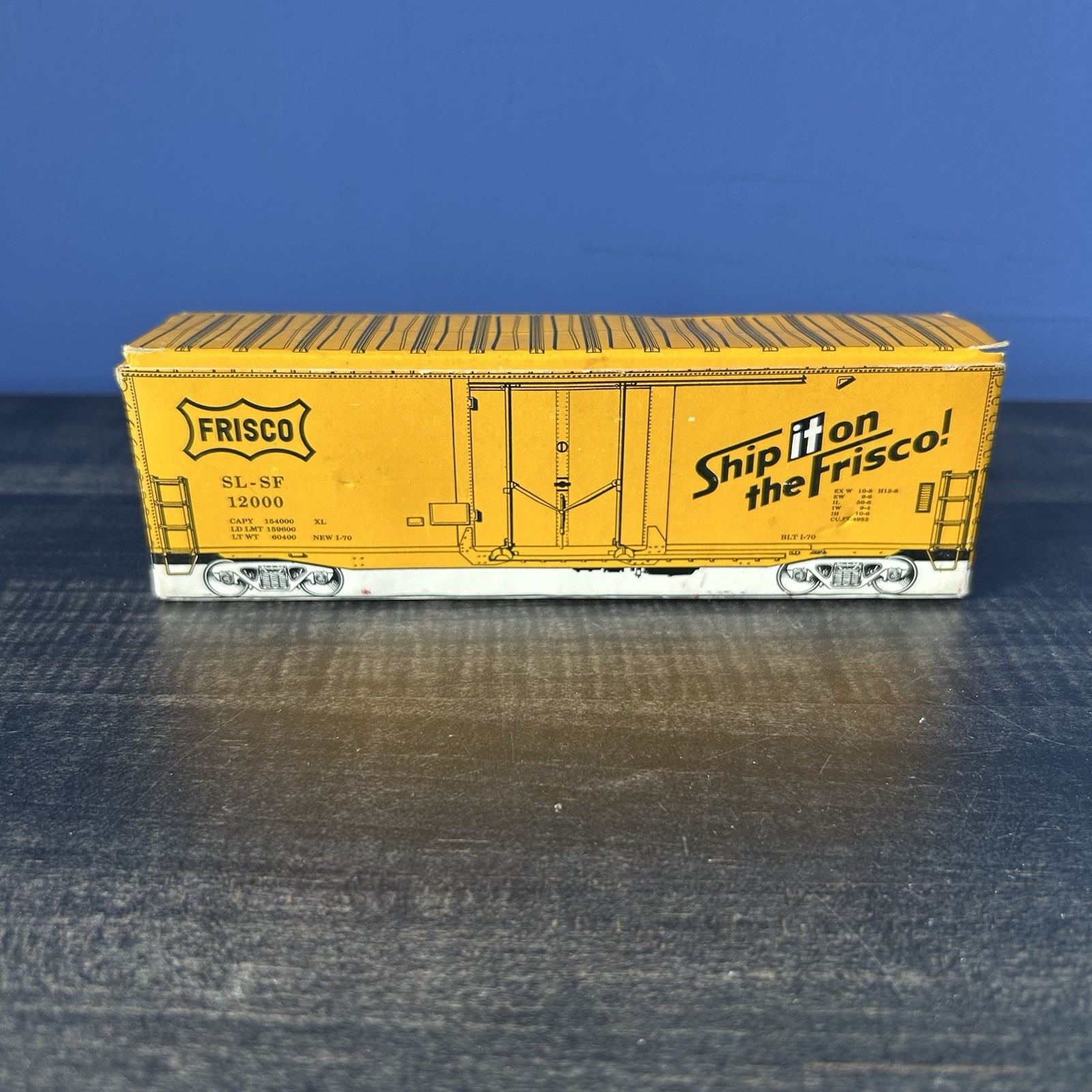 VTG Ship it on the Frisco Line Boxcar w/ 25 Matchbooks Cardboard Train Railway